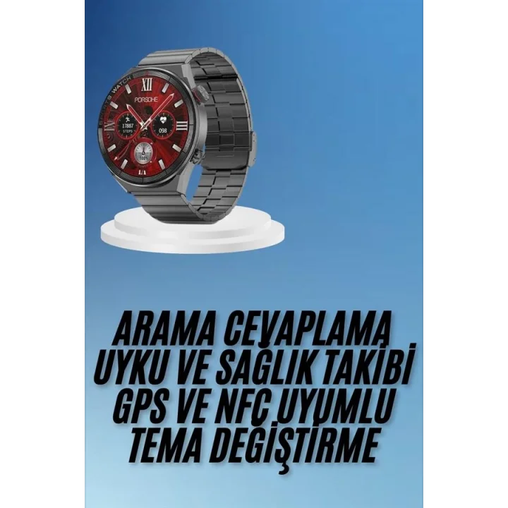 Mey İthalat® Çağrı Cevaplama Sesli Asistan Çoklu Dil Desteği 5.0 Bluetooth Akıllı Saat