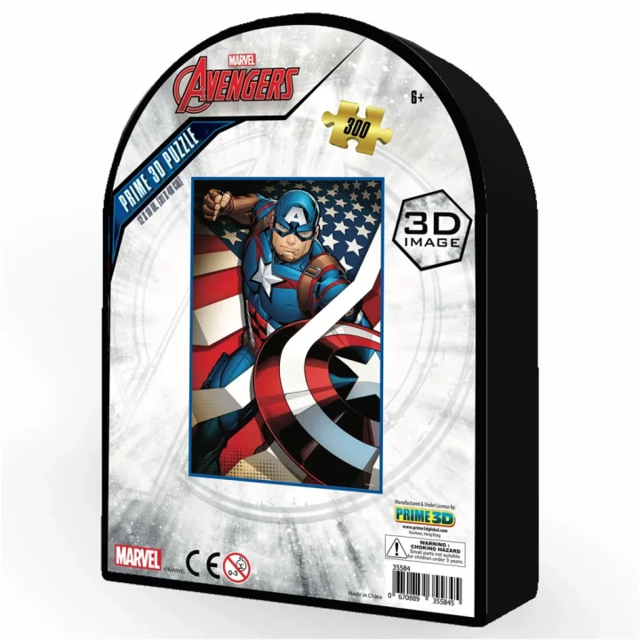 Mey İthalat® Captain America 300 Parça Puzzle 35584 - Metal Kutu