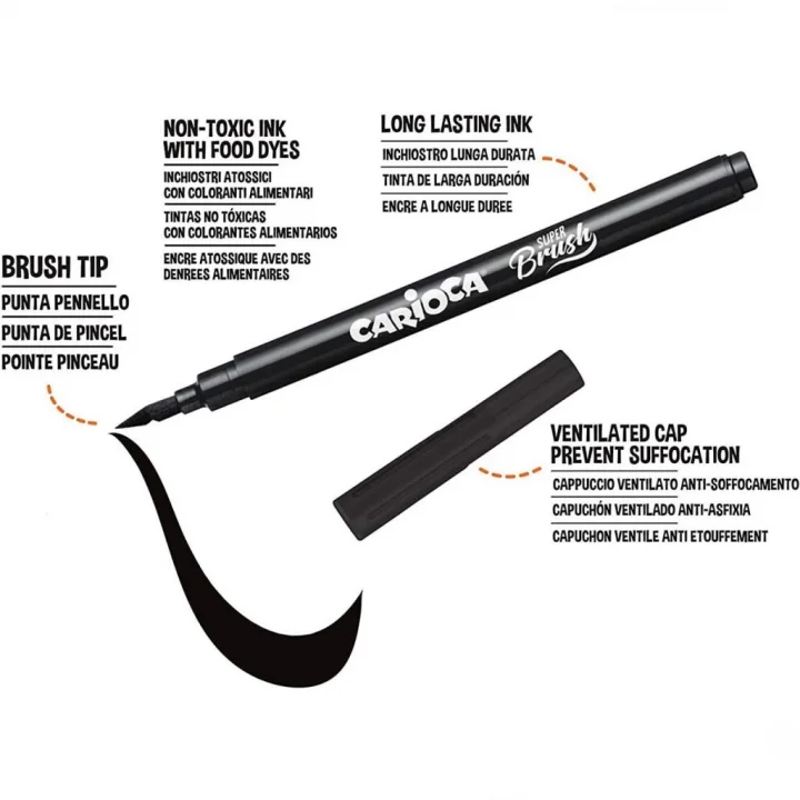 Mey İthalat® Keçeli Boya Süper Brush Fırça Uçlu 10lu 42937