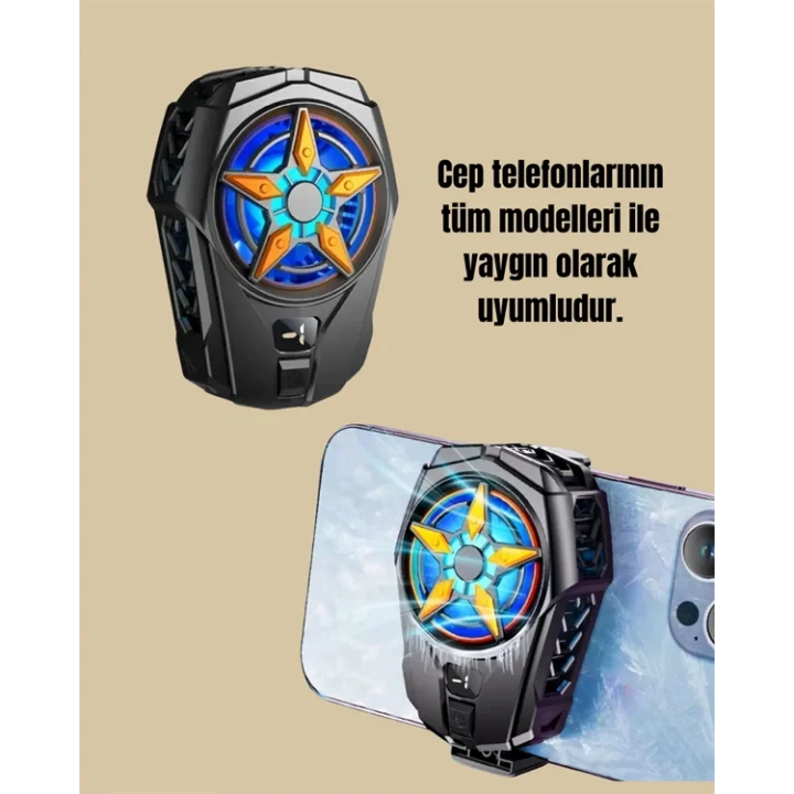 Mey İthalat® Cep Telefonu Radyatörü – Type-C, 2 Vitesli, Sessiz Soğutma Fanı