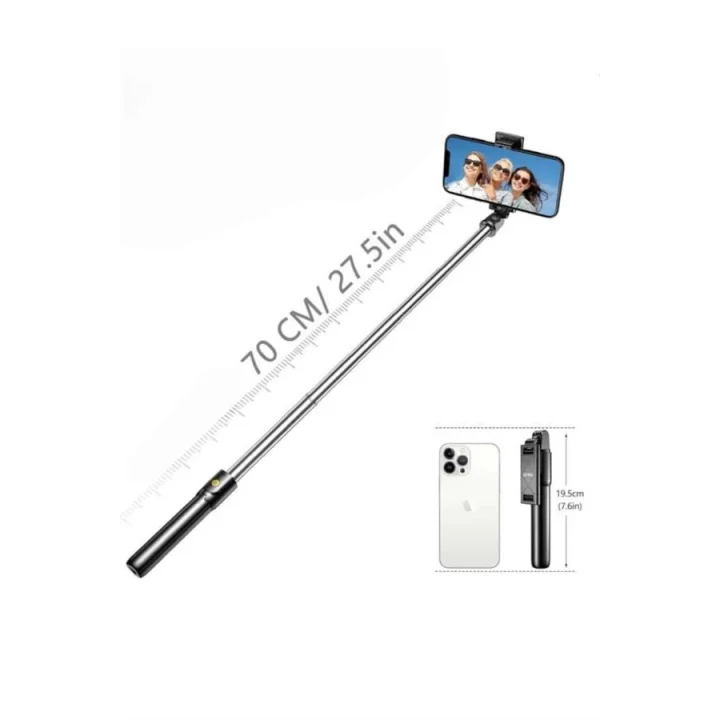 Mey İthalat® Cep Telefonu Tripod Standı Manyetik Selfie Sopa Bluetooth Uzaktan Kumandalı