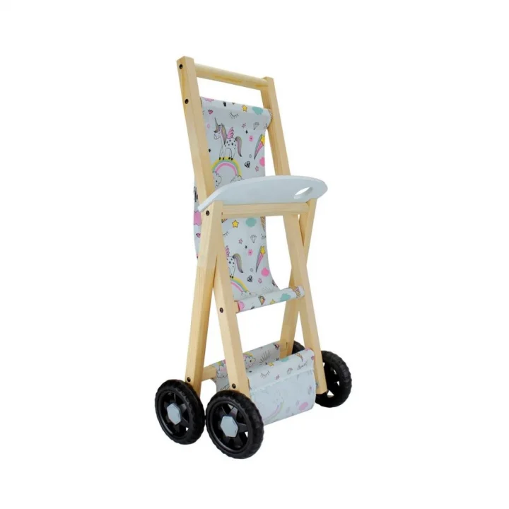 Mey İthalat® ÇG71 Okutan, Ahşap Bebek Arabası