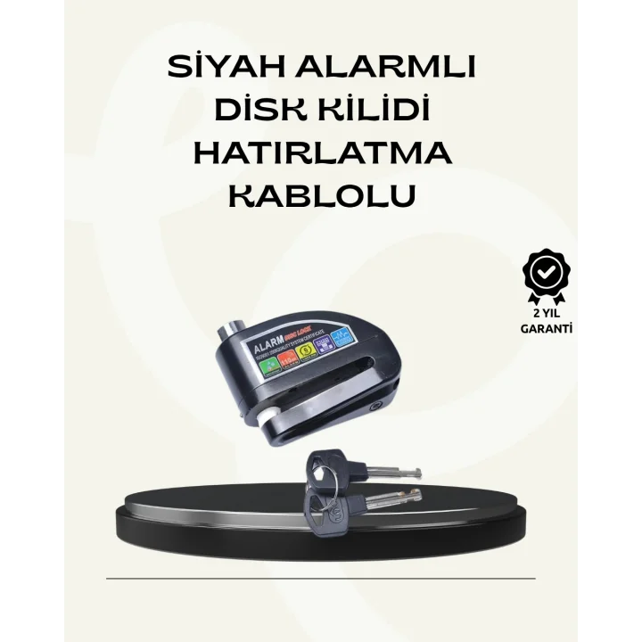 Mey İthalat® Çift Modlu 110dB Alarmlı Disk Kilidi Suya Dayanıklı