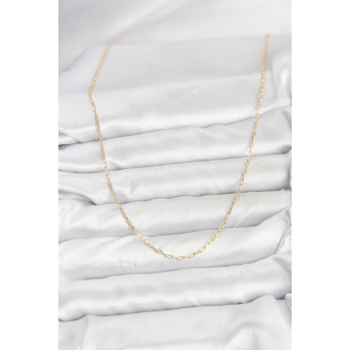 Mey İthalat® CM 14K Gold Renk Ataç Zincir Model 60 cm Kadın Kolye