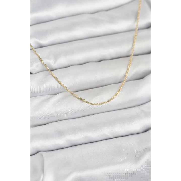 Mey İthalat® CM 14K Gold Renk Burgu Model 60 cm Kadın Kolye