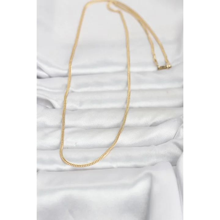Mey İthalat® CM 14K Gold Renk Dolgun Zincir Model 60 cm Kadın Kolye