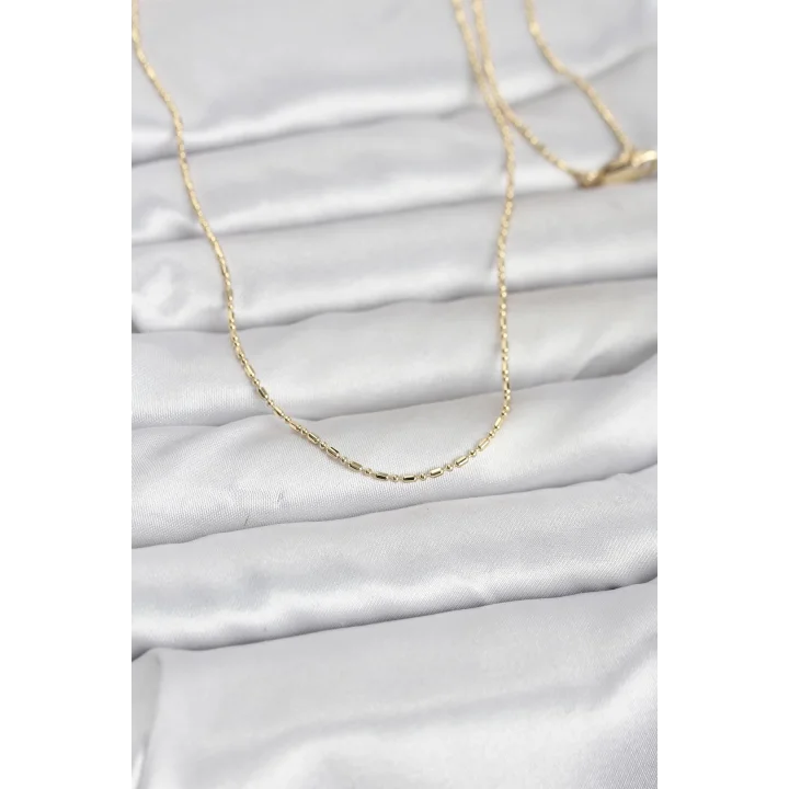 Mey İthalat® CM 14K Gold Renk Parçalı Topçuk Model 60 cm Kadın Kolye