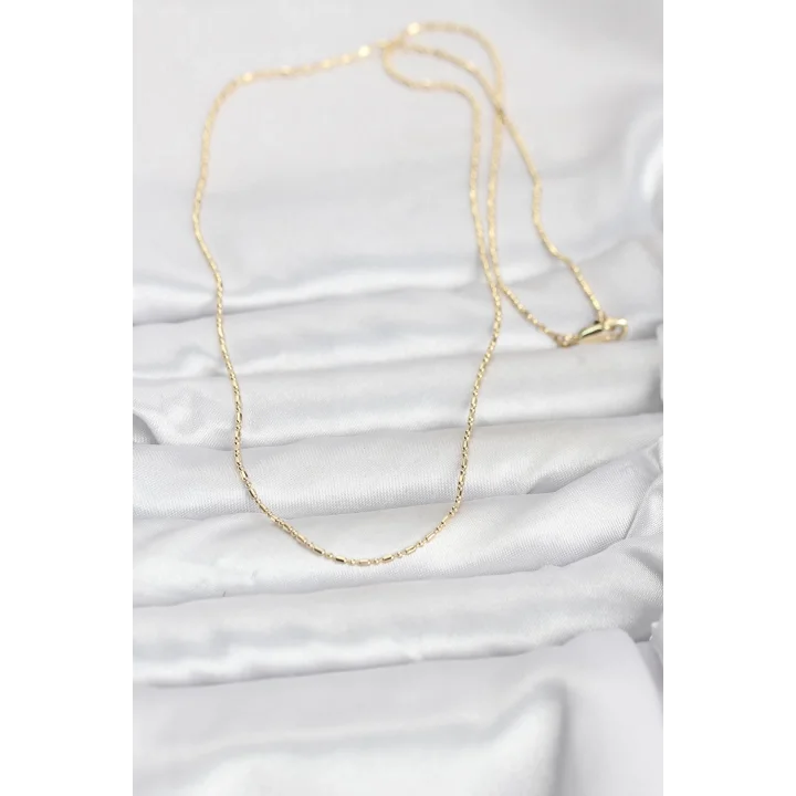 Mey İthalat® CM 14K Gold Renk Parçalı Topçuk Model 60 cm Kadın Kolye