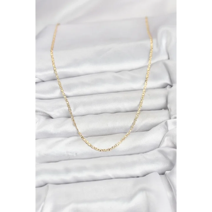 Mey İthalat® CM 14K Gold Renk Pirinç Lazer Model 60 cm Kadın Kolye