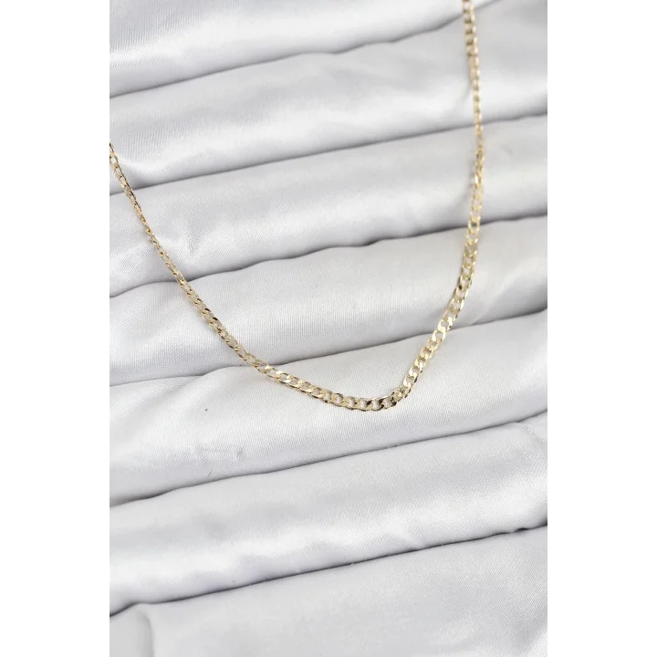Mey İthalat® CM 14K Gold Renk Pirinç Zincir Model Kadın Kolye