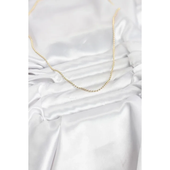 Mey İthalat® CM 14K Gold Renk Top Zincirli Model 60 cm Kadın Kolye