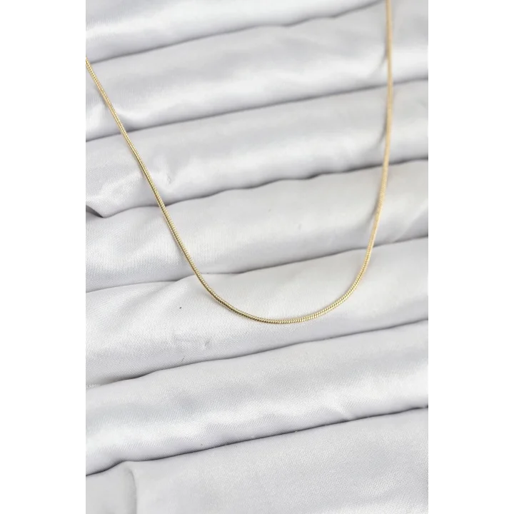 Mey İthalat® CM 14K Gold Renk Yılan Zincir Model Kadın Kolye