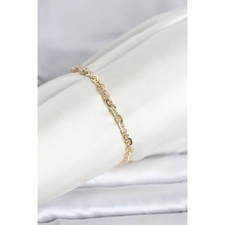 Mey İthalat® CM 14K Gold Renk Zincir Model Kadın Bileklik
