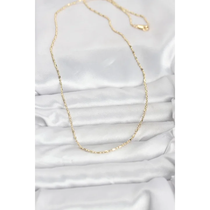 Mey İthalat® CM 14K Gold Renk Zincirli 60 cm Kadın Kolye