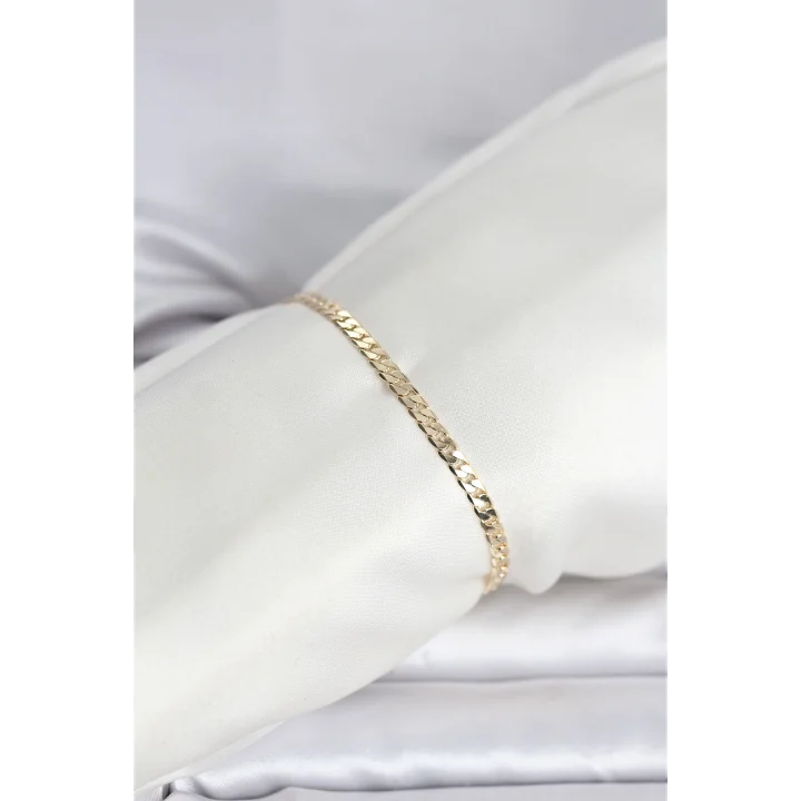 Mey İthalat® CM 14K Gold Renk Zincirli Model Kadın Bileklik
