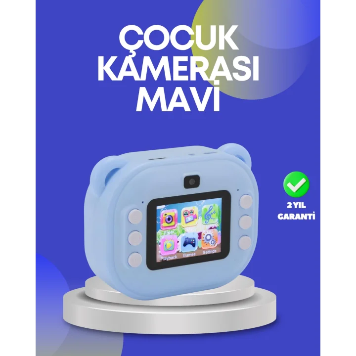 Mey İthalat® Çocuk Şipşak Kamera – 24MP HD Çift Lensli Termal Baskı Teknolojili