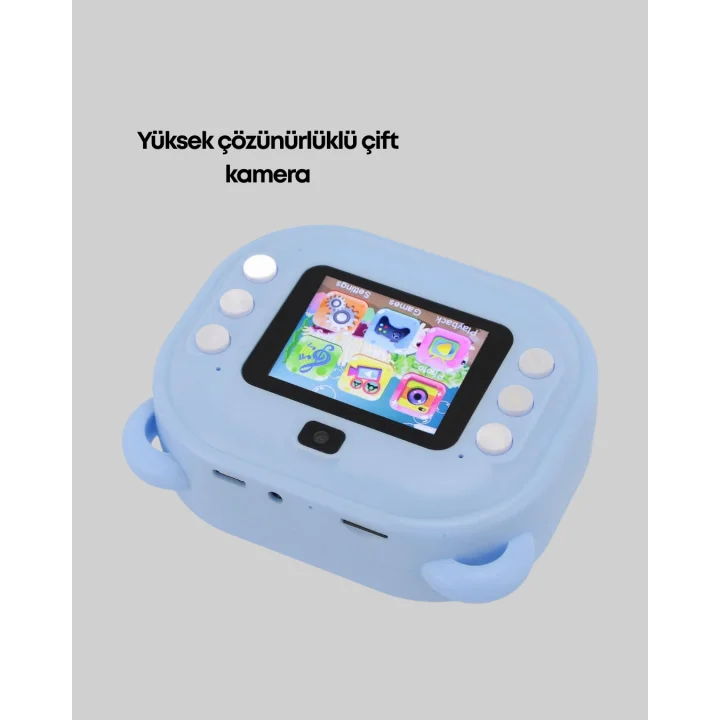 Mey İthalat® Çocuk Şipşak Kamera – 24MP HD Çift Lensli Termal Baskı Teknolojili