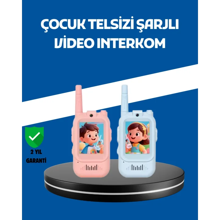 Mey İthalat® Çocuklar İçin Video Görüşmeli Walkie Talkie Uzun Mesafe İletişim