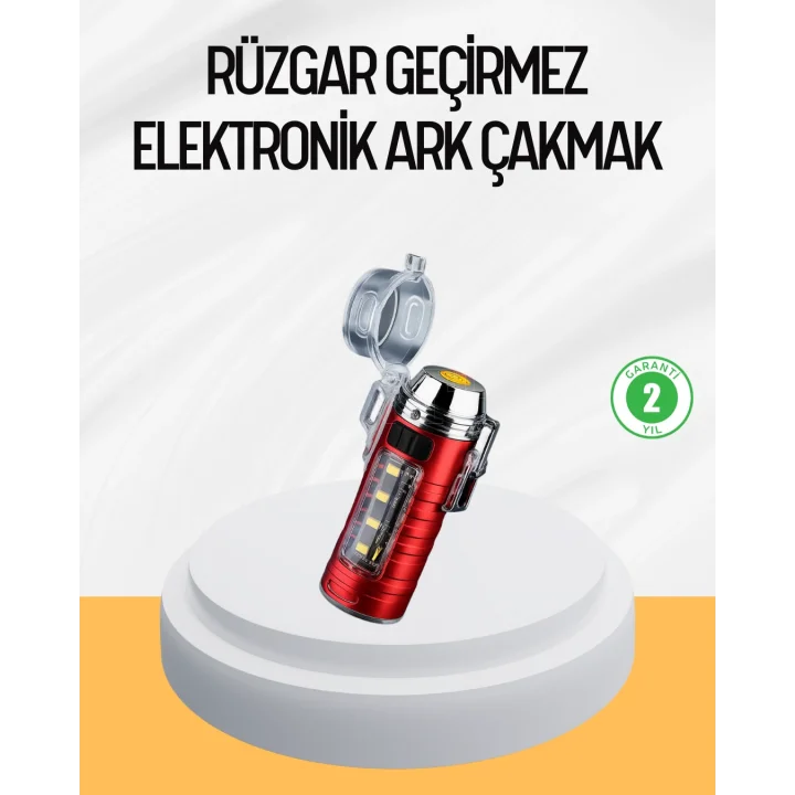 Mey İthalat® Çok Fonksiyonlu Elektrikli Çakmak El Feneri Özellikli