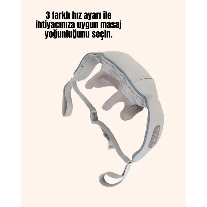 Mey İthalat® Çok Fonksiyonlu Kablosuz Masaj Aleti | 2 Modlu Isıtmalı