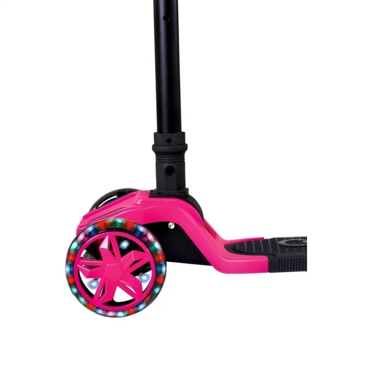Mey İthalat®  Işıklı Katlanabilir Scooter Pembe