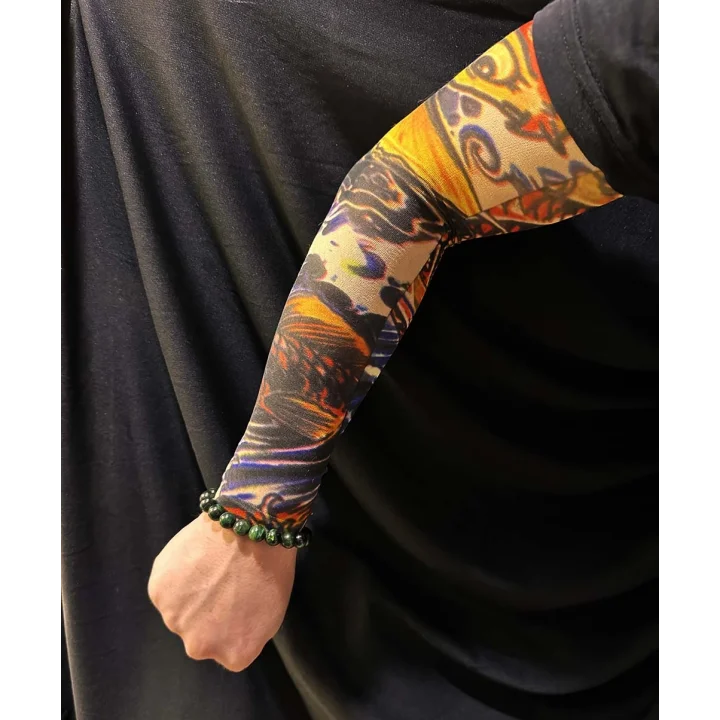 Mey İthalat® Çorap Dövme Giyilebilir Kol Bacak Dövmesi Likralı 2 Adet Model 27