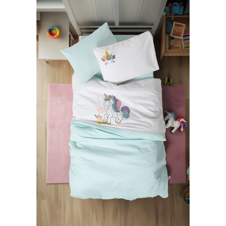 Mey İthalat®   Box Punch Nakışlı Bebek Nevresim Takımı Dolly