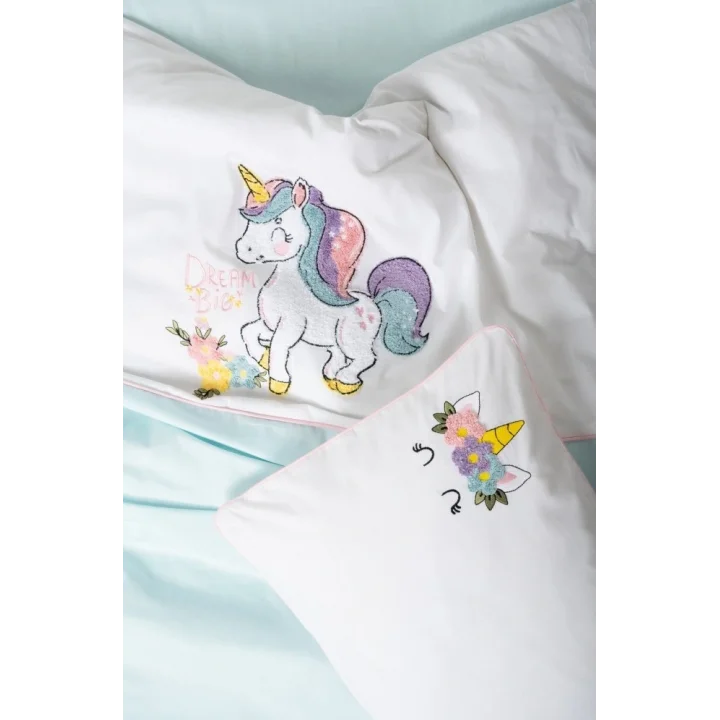 Mey İthalat®   Box Punch Nakışlı Bebek Nevresim Takımı Dolly