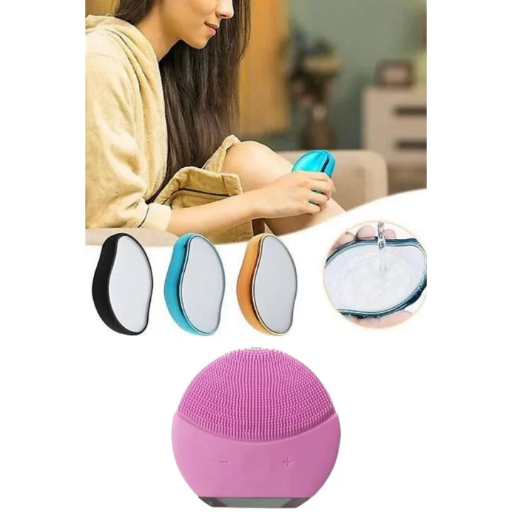 Mey İthalat® Crystal Eraser Epilasyon Aleti ve Titreşimli Yüz Temizleme Masaj Aleti