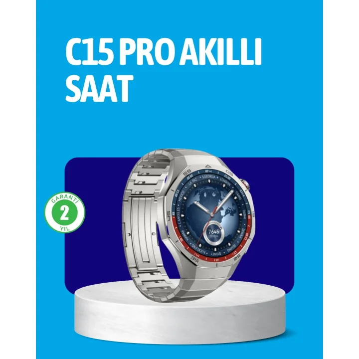 Mey İthalat® Dayanıklı Kordonlu Şarjlı Akıllı Saat