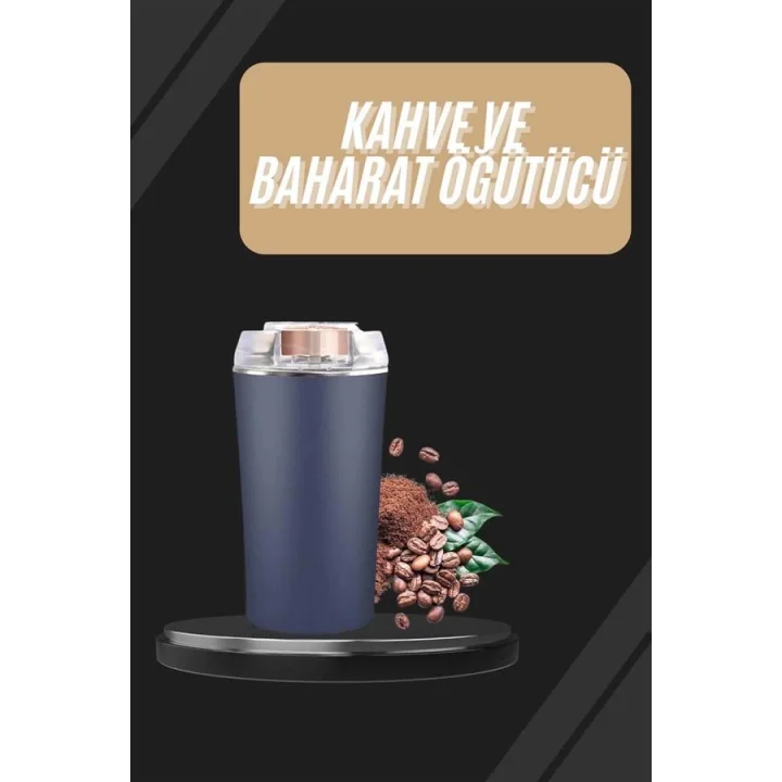 Mey İthalat® Dayanıklı Paslanmaz Çelik Kolay Kullanım Kahve Ve Baharat Öğütücü