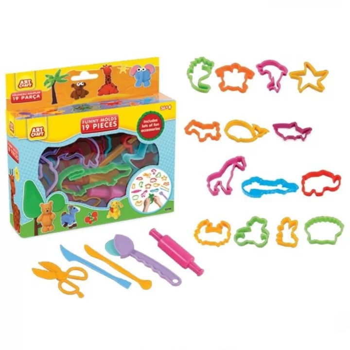 Mey İthalat® Art Craft Eğlenceli Kalıplar 19Parça