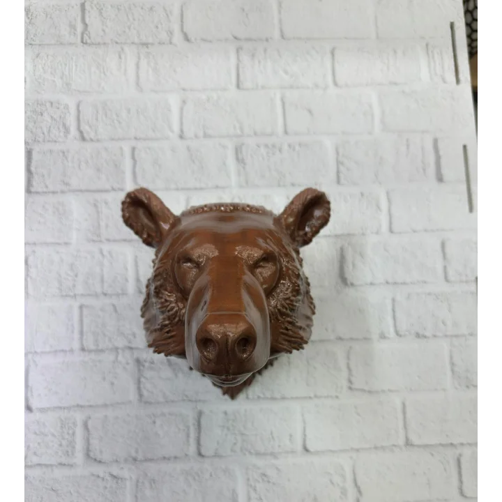 Mey İthalat® Dekoratif Ayı Duvar Heykeli Asılabilir Hediyelik 25x19 cm