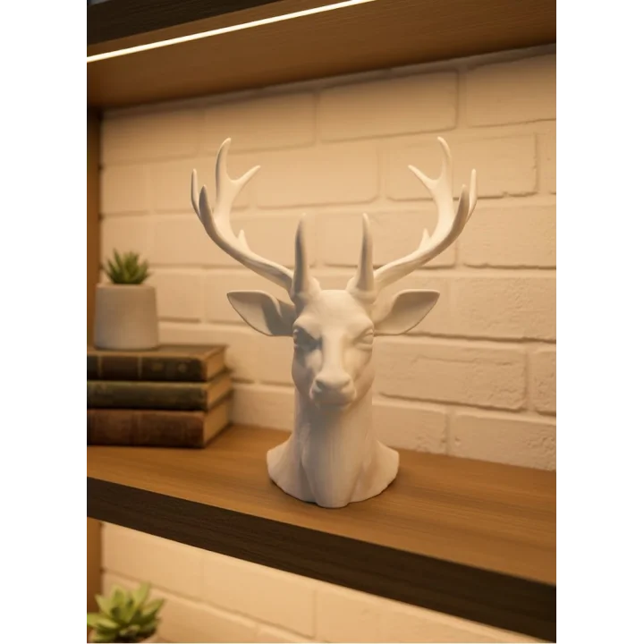 Mey İthalat® Dekoratif Beyaz Geyik Biblo Salon ve Raf Dekoru