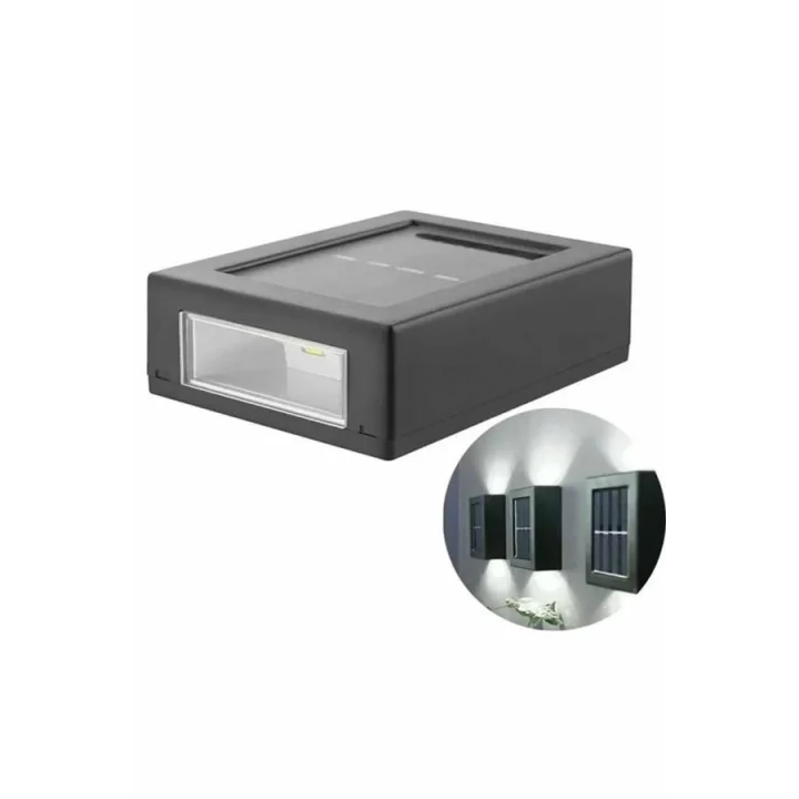 Mey İthalat® Dekoratif Duvar Lambası Solar Güneş Enerjili Bahçe Aydınlatması