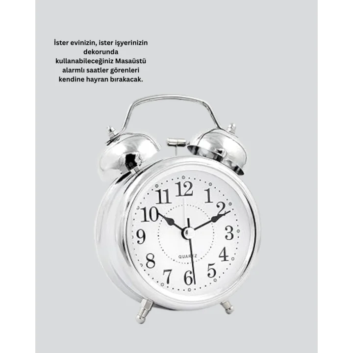 Mey İthalat® Dekoratif Gümüş Saat