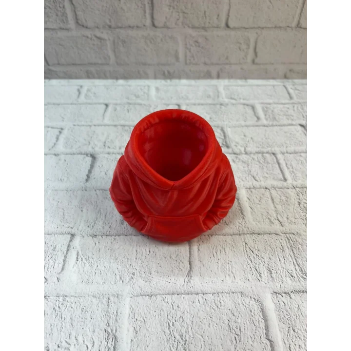 Mey İthalat® Dekoratif Kırmızı Hoodie Kalemlik 10x10 cm