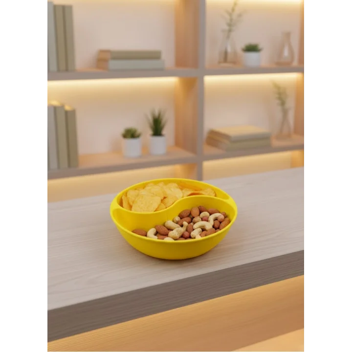 Mey İthalat® Dekoratif Sarı Çerezlik Kase 4’lü Set 3x12 cm