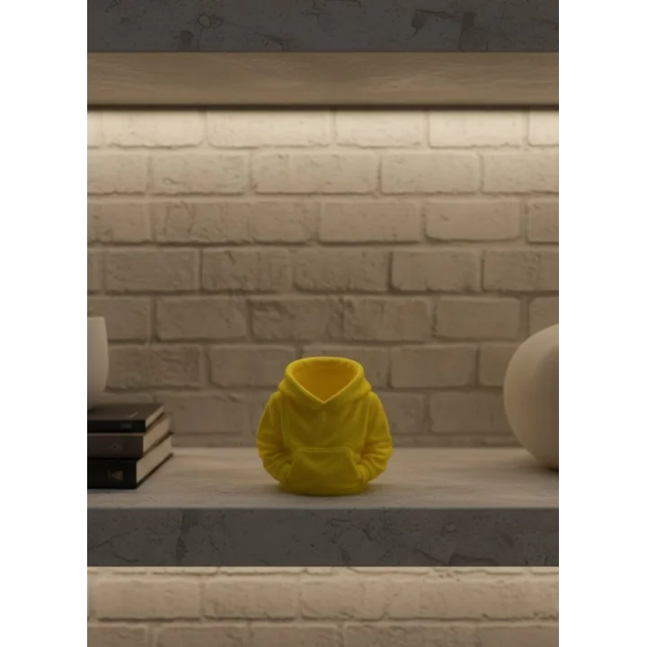 Mey İthalat® Dekoratif Sarı Hoodie Kalemlik 10x10 cm