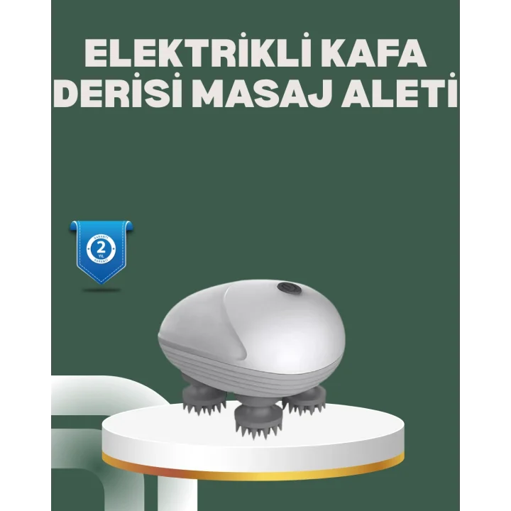 Mey İthalat® Derin Masaj Sağlayan Elektrikli Kafa Masaj Aleti