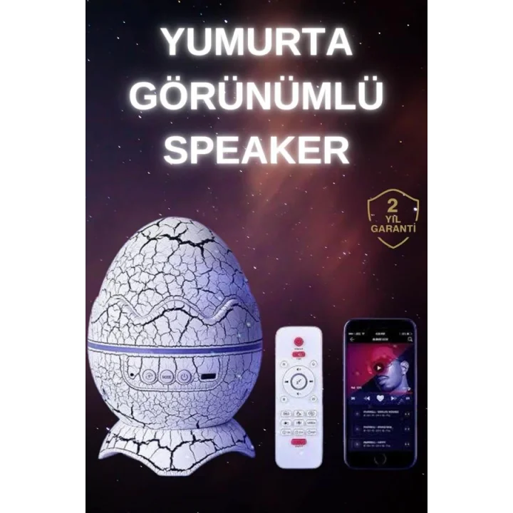 Mey İthalat® Dinozor Speaker Renk Değiştirme Projeksiyon Modu Bluetooth Hoparlör Gece Lambası