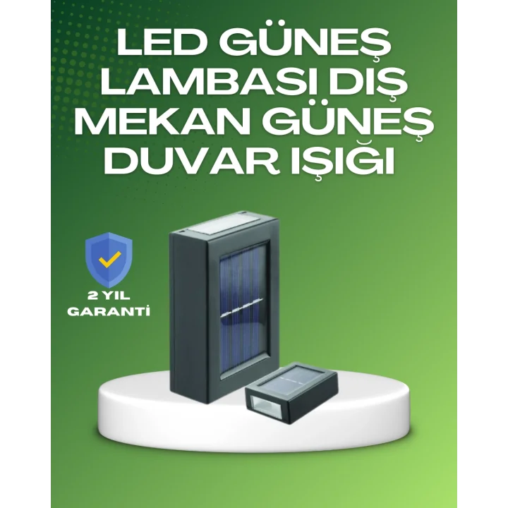 Mey İthalat® Dış Mekan Güneş Paneli ile Aydınlatma Lambası