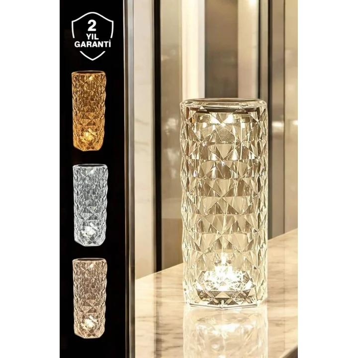 Mey İthalat® Dokunmatik Kristal Gece Lambası Hediyelik