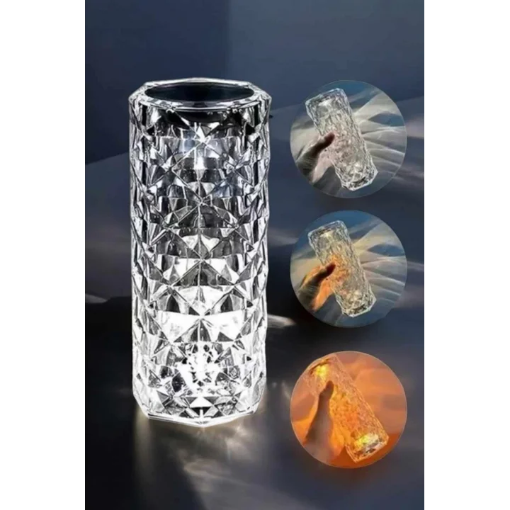 Mey İthalat® Dokunmatik Kristal Gece Lambası Hediyelik