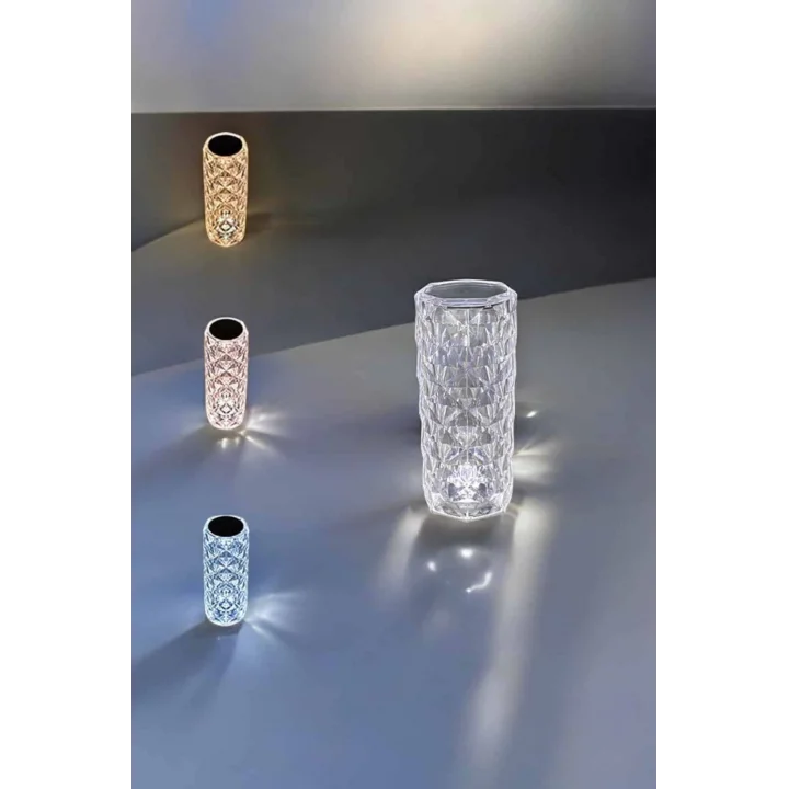 Mey İthalat® Dokunmatik Kristal Gece Lambası Hediyelik