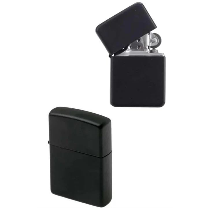 Mey İthalat® Doldurulabilir Siyah Benzinli Çakmak Metalik