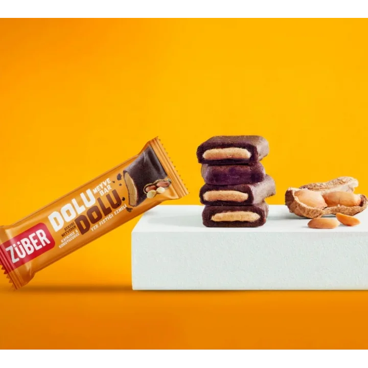 Mey İthalat®   Dolu Dolu Fıstık Ezme Meyve Bar 30 Gr