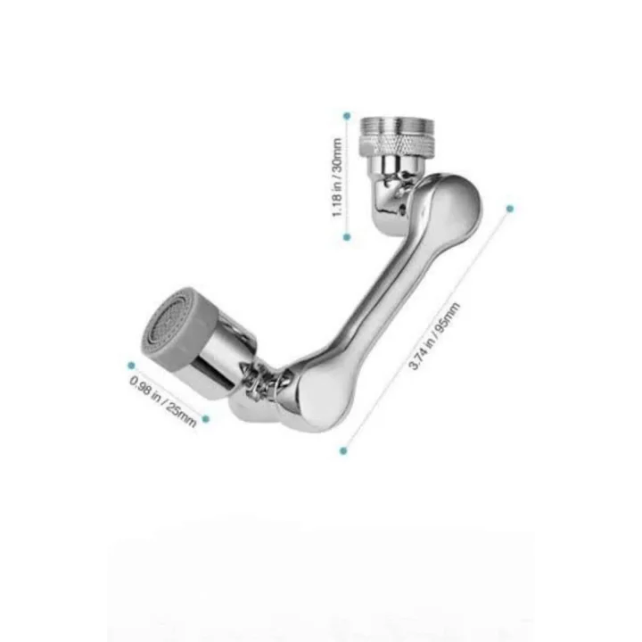 Mey İthalat® Dönebilen Musluk Başlığı Akrobat Mutfak Banyo Musluk Ucu Başlığı Oynar Başlıklı