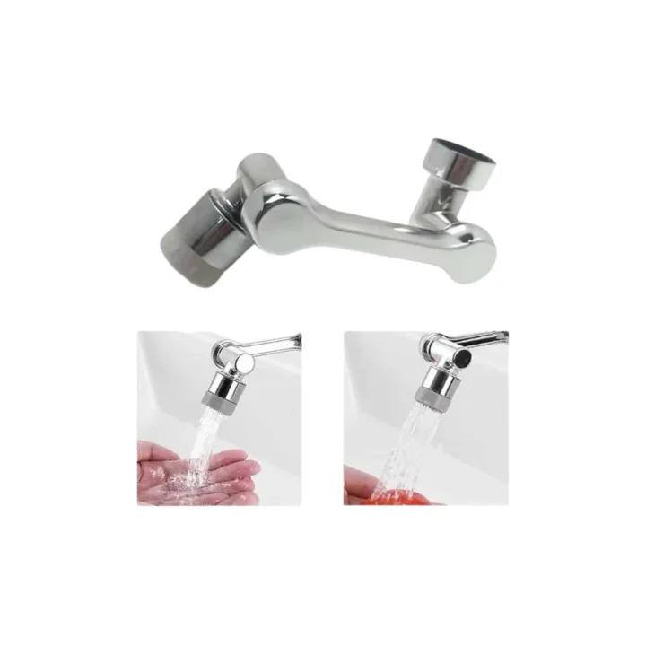 Mey İthalat® Dönebilen Musluk Başlığı Akrobat Mutfak Banyo Musluk Ucu Başlığı Oynar Başlıklı