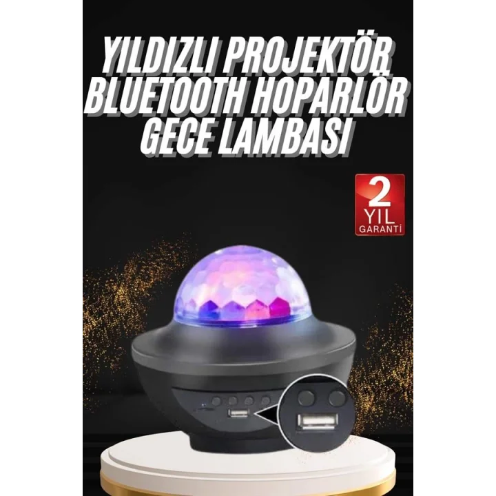 Mey İthalat® Dönen Işıklı Disko Topu Projektör Müzik Çalarlı Disco Speaker
